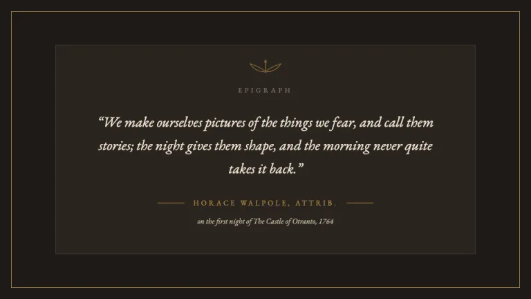 Dark Academia Epigraph slide