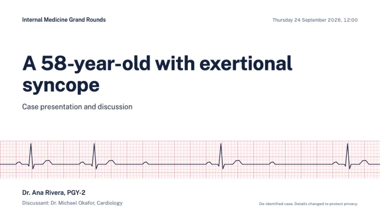 Grand Rounds Title slide
