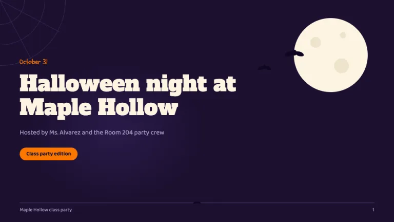 Halloween: Title slide