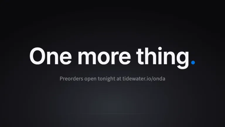 Keynote Minimal One more thing slide