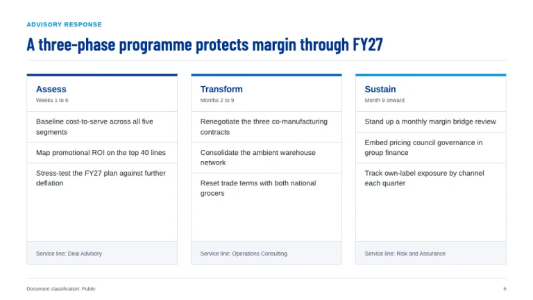 KPMG Style Advisory framework slide