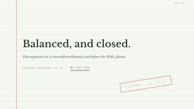 Ledger Closing slide