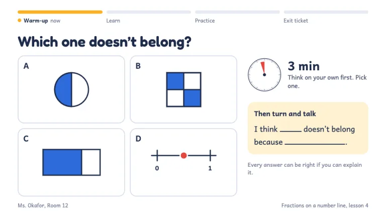 Lesson Plan Warm-up slide
