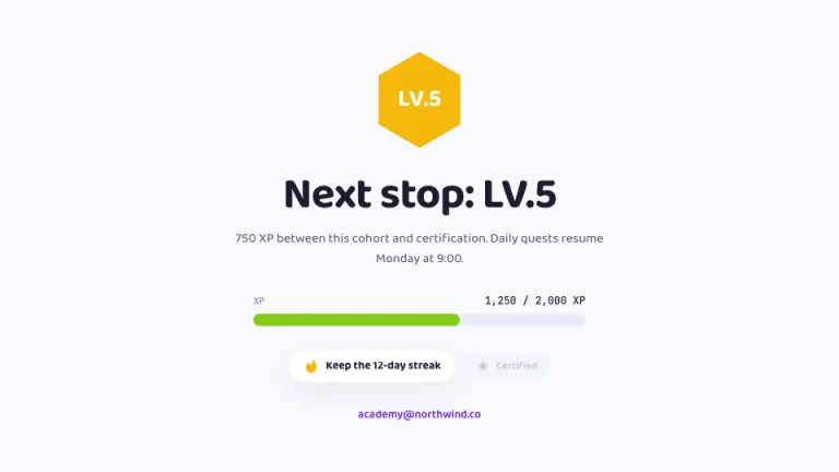 Level Up Closing slide