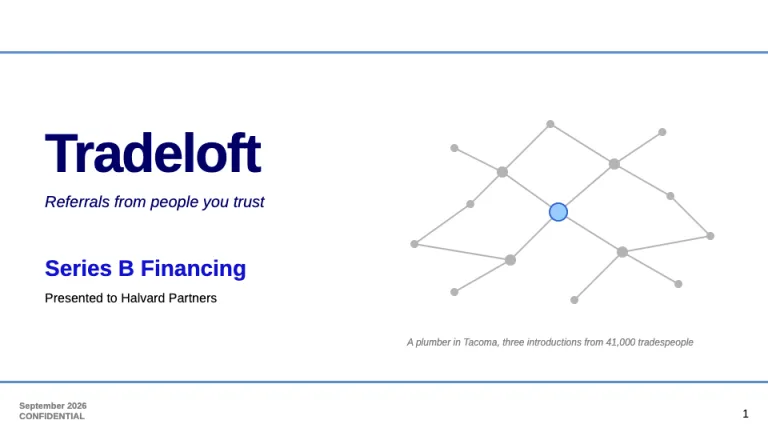 LinkedIn Pitch Deck Cover slide