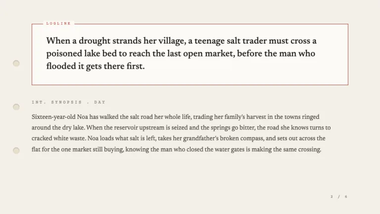 Logline Logline slide