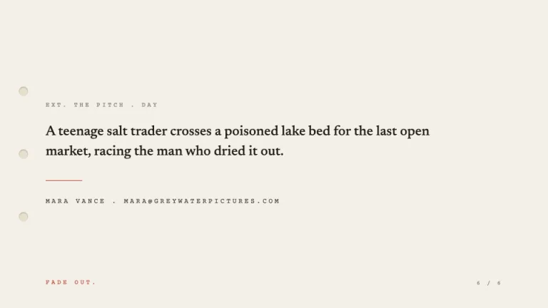 Logline Closing slide