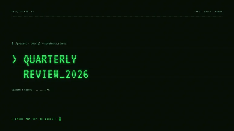 Mainframe: Title slide