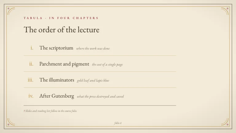 Manuscript Agenda slide