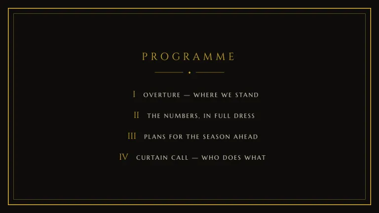 Marquee Agenda slide