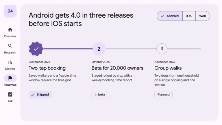 Material Style Roadmap slide