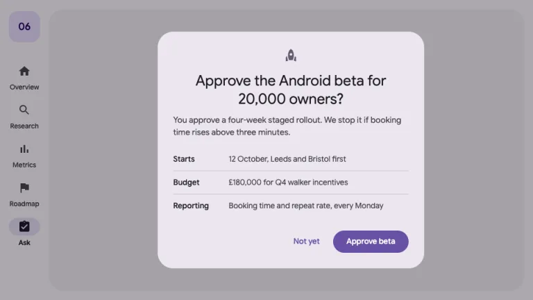 Material Style Decision dialog slide