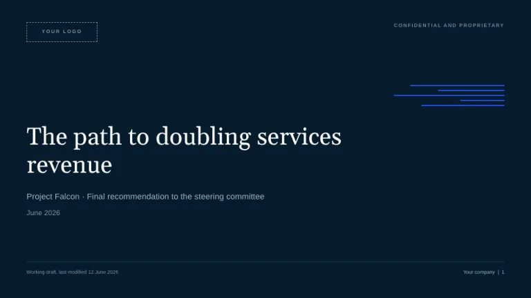 McKinsey Style: Title slide