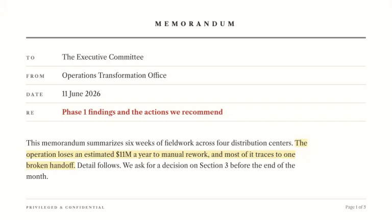 Memo Title slide