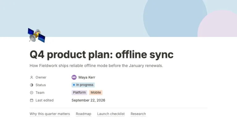 Notion Style: Title page slide