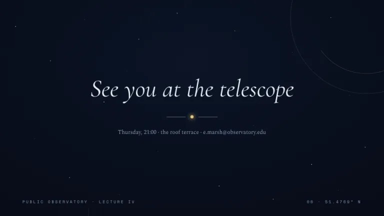 Observatory Closing slide