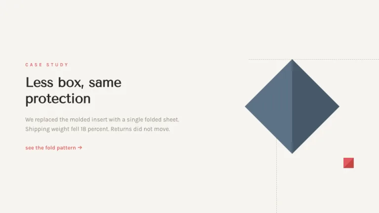 Origami Image + text slide