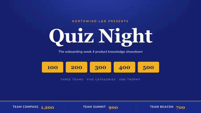 Quiz Night: Title slide