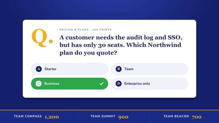 Quiz Night Quote slide