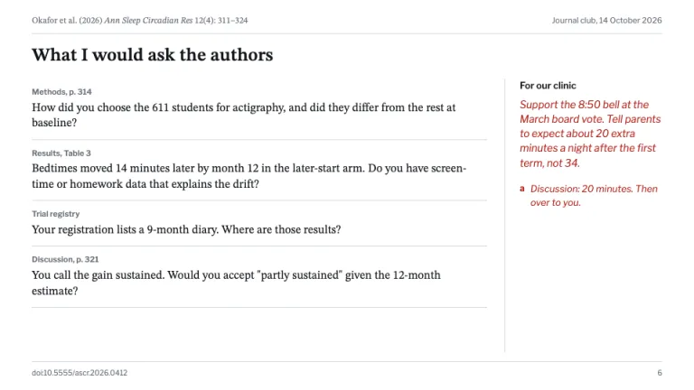 Research Paper What I'd ask the authors slide