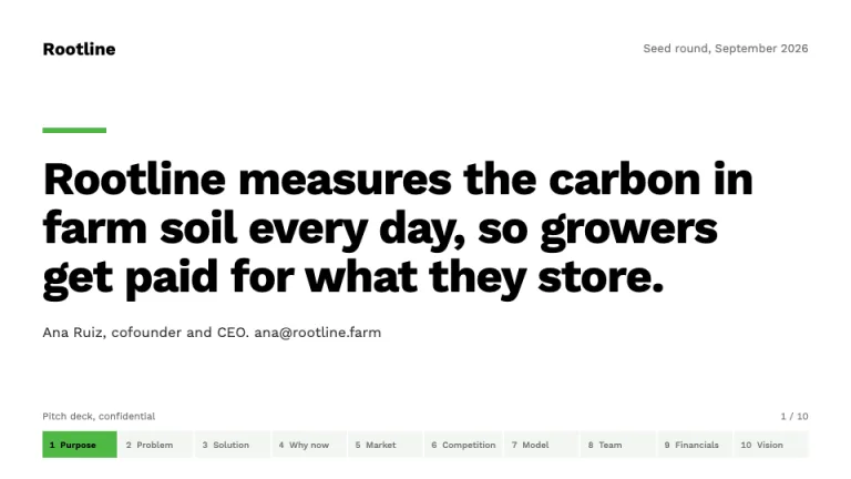 Sequoia Pitch Deck Company purpose slide