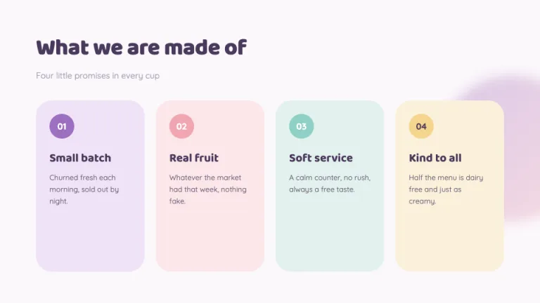 Sorbet Color-block intro slide