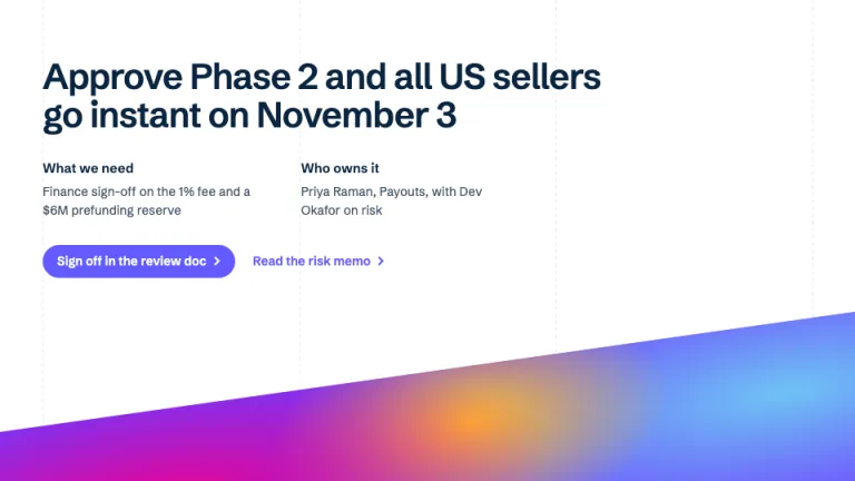 Stripe Style Decision slide