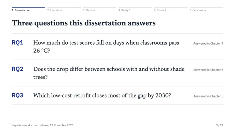 Thesis Defense Research questions slide