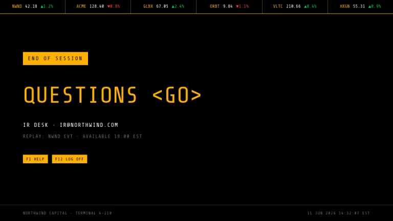 Ticker Closing slide