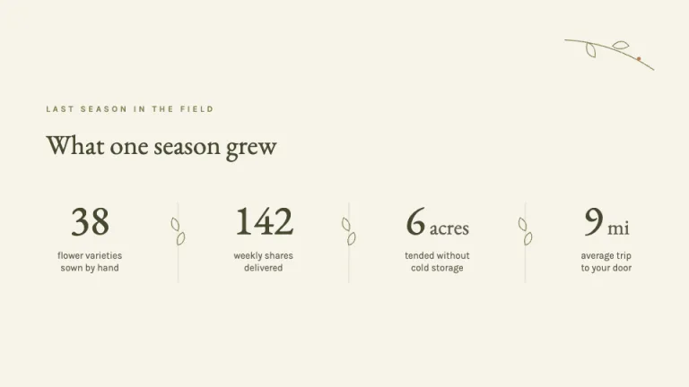 Wildflower Harvest numbers slide