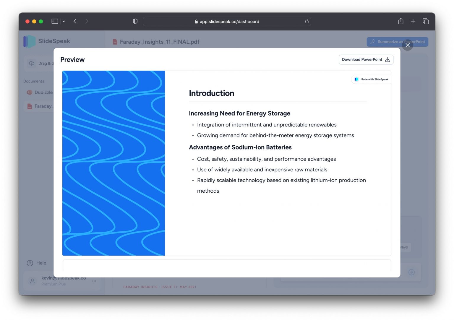 create powerpoint presentation from word document using ai