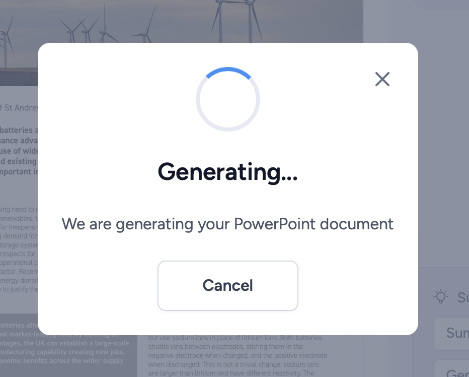 how to make power point presentation using ai