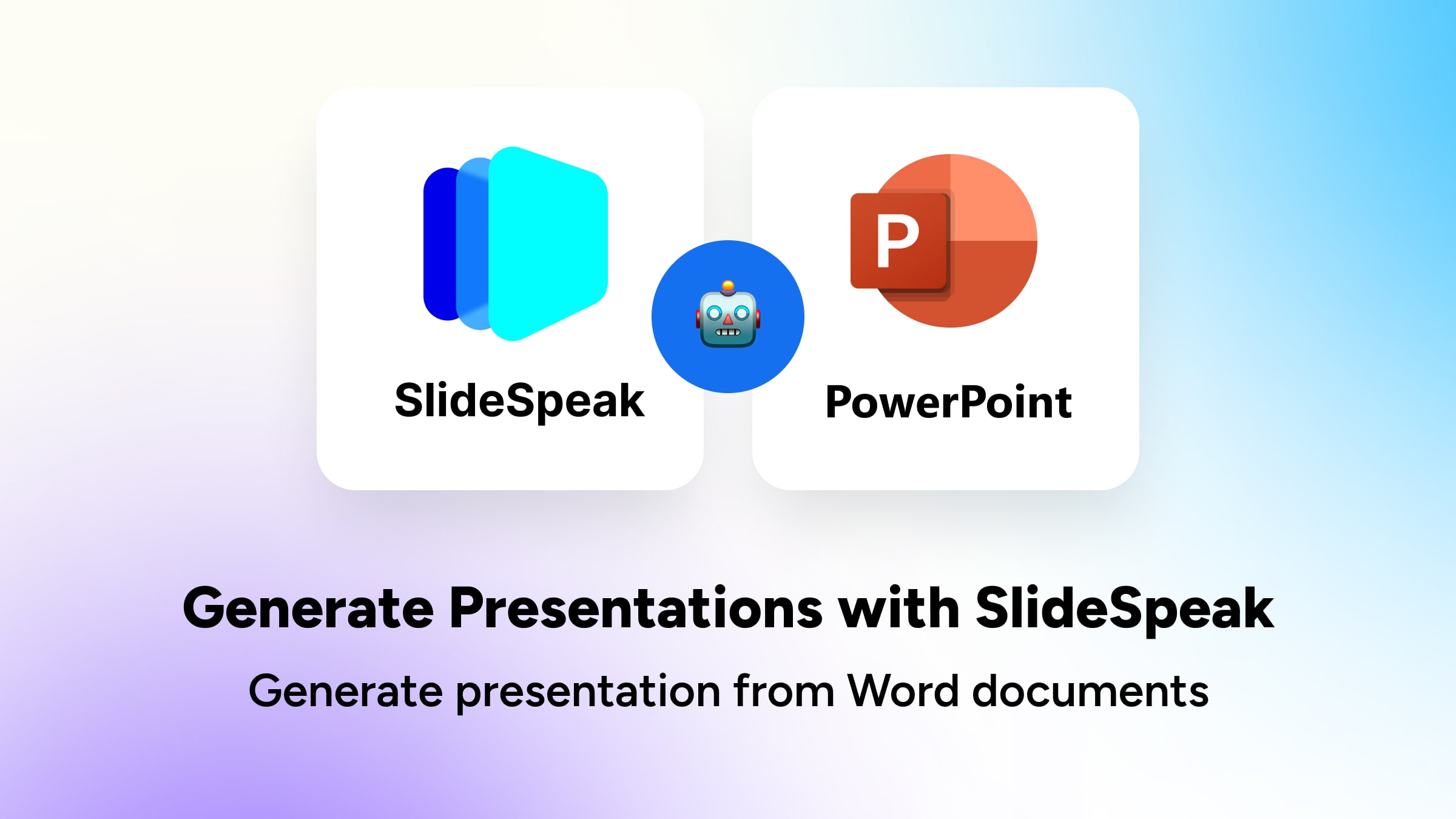 Generate PowerPoint with AI from any Word document