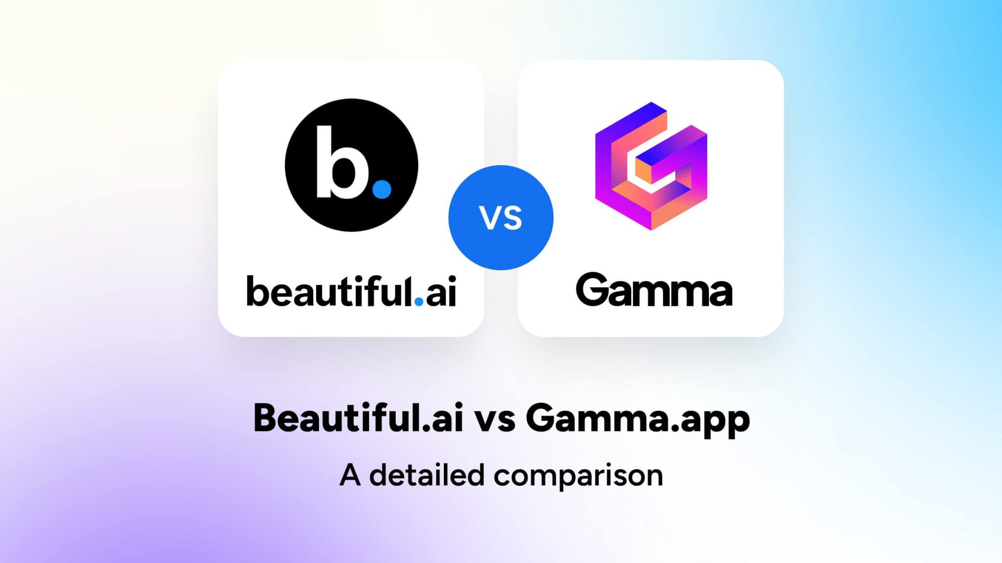 Beautiful.ai vs. Gamma Two tools to generate presentations with AI