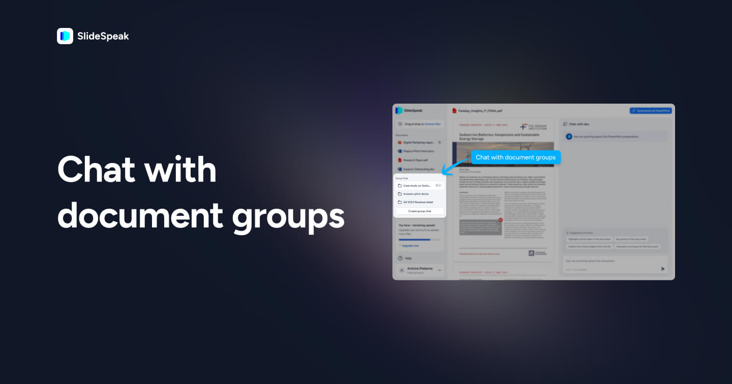 Document groups slidespeak
