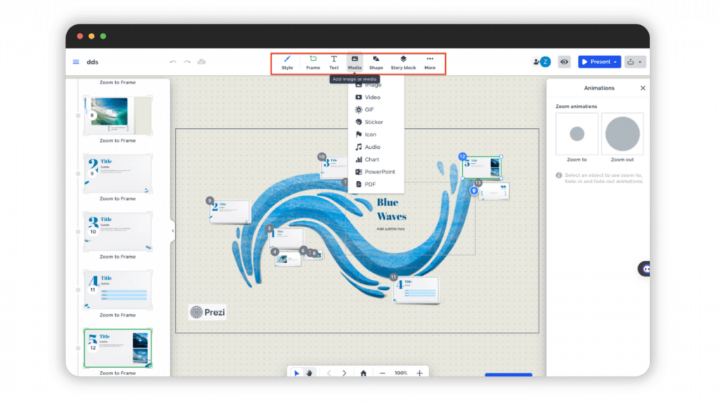 Canva vs Prezi Overview: Editing Prezi Presentation