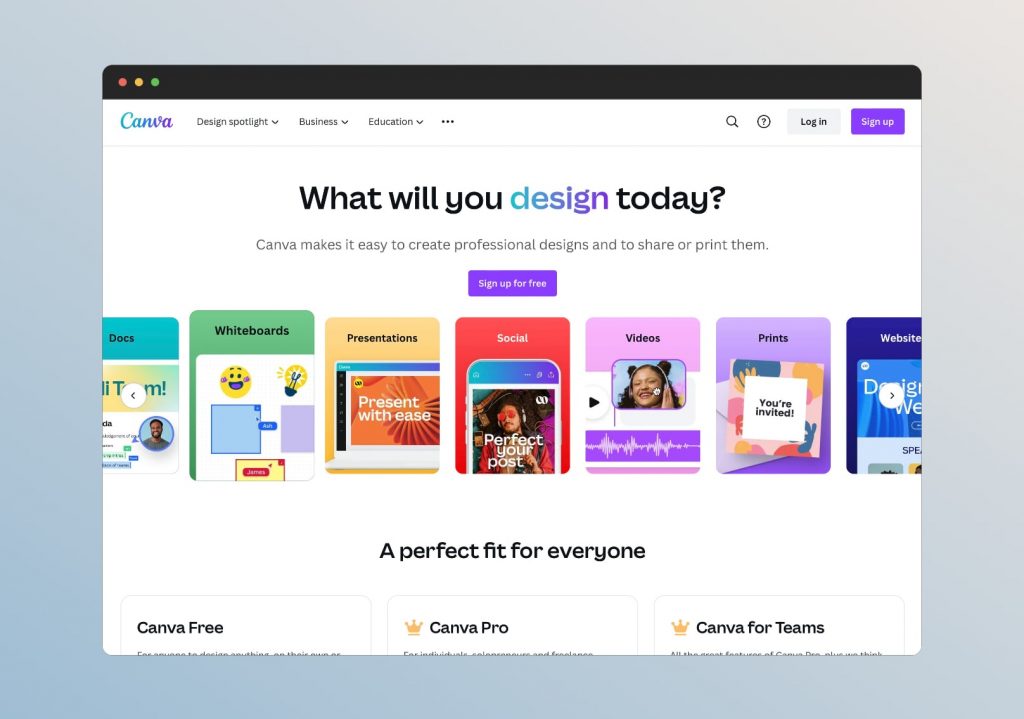 Canva Landing Page