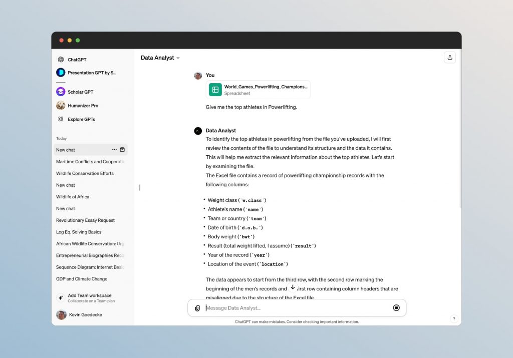 Data Analyst to analyze XLS and CSV