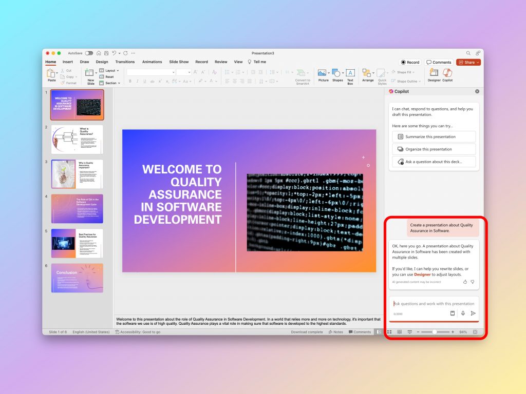 use ai to improve powerpoint presentation