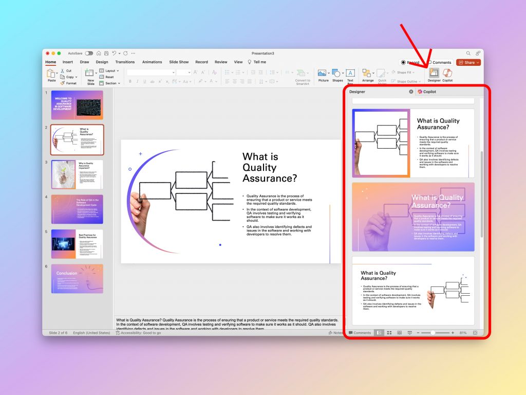 how to create ppt presentation using ai