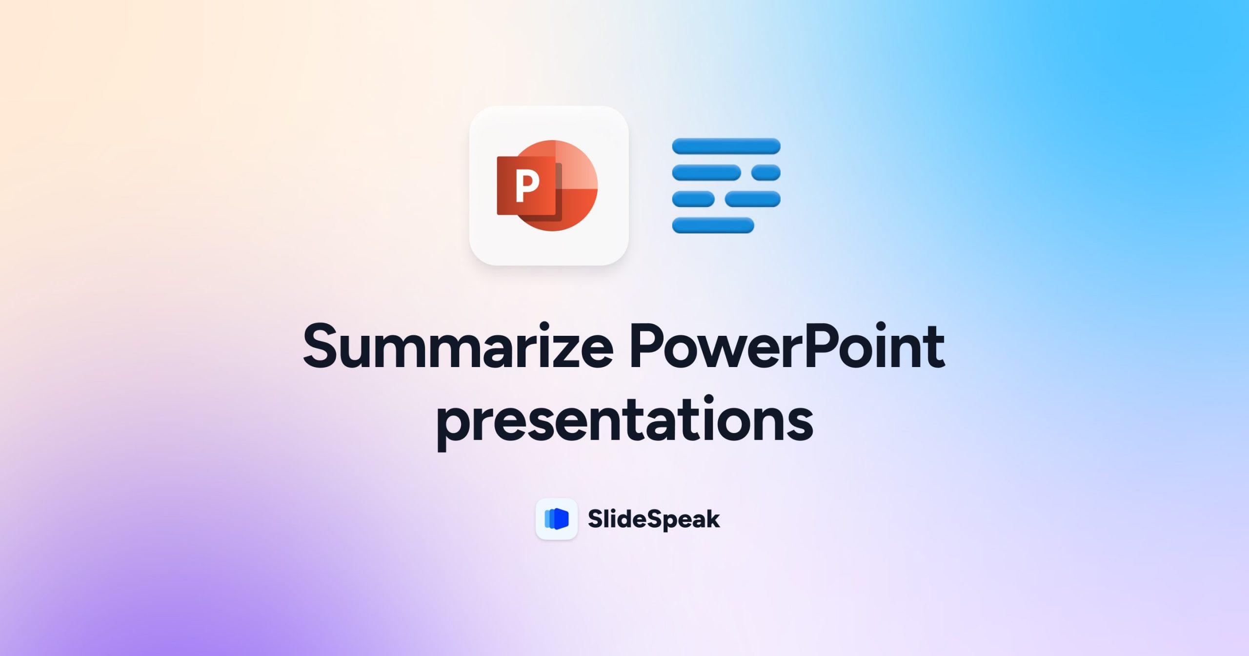 Summarize PowerPoints With AI - SlideSpeak ChatGPT-Powered AI