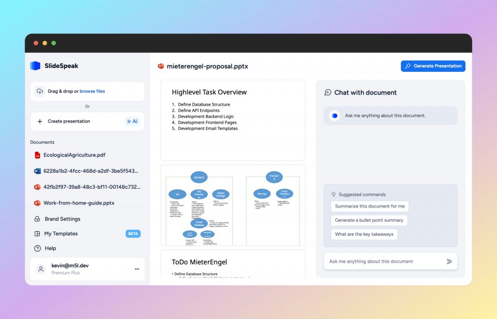 how to create ppt presentation using ai