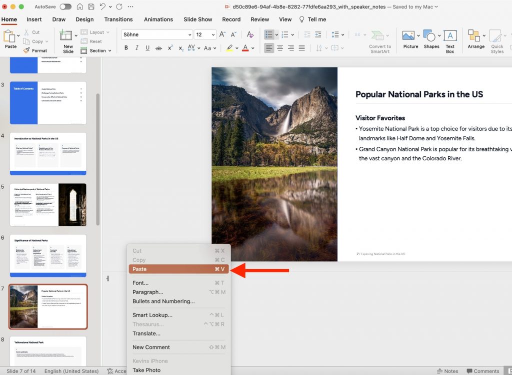 copy slide in powerpoint to another presentation