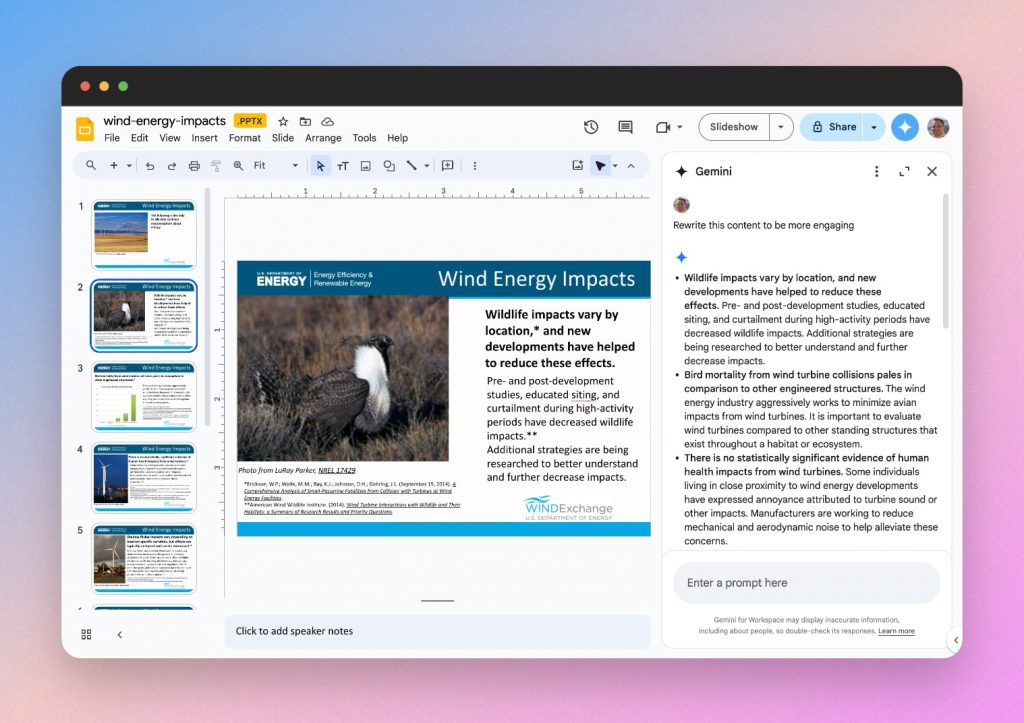 google presentations ai