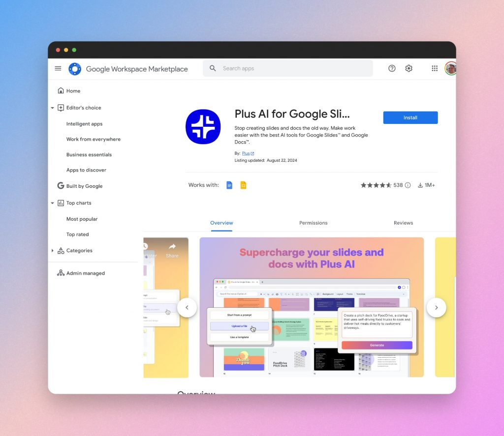 google presentations ai