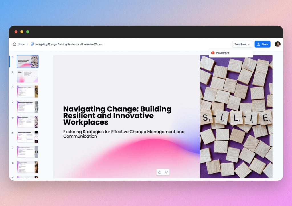 powerpoint presentation generator ai