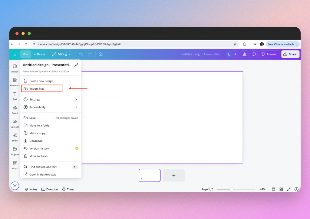 how to import slides in powerpoint from another presentation