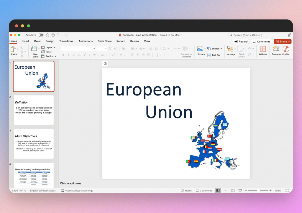 how to import slides in powerpoint from another presentation