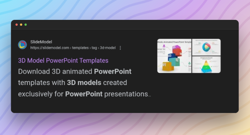 3D Model PowerPoint Templates