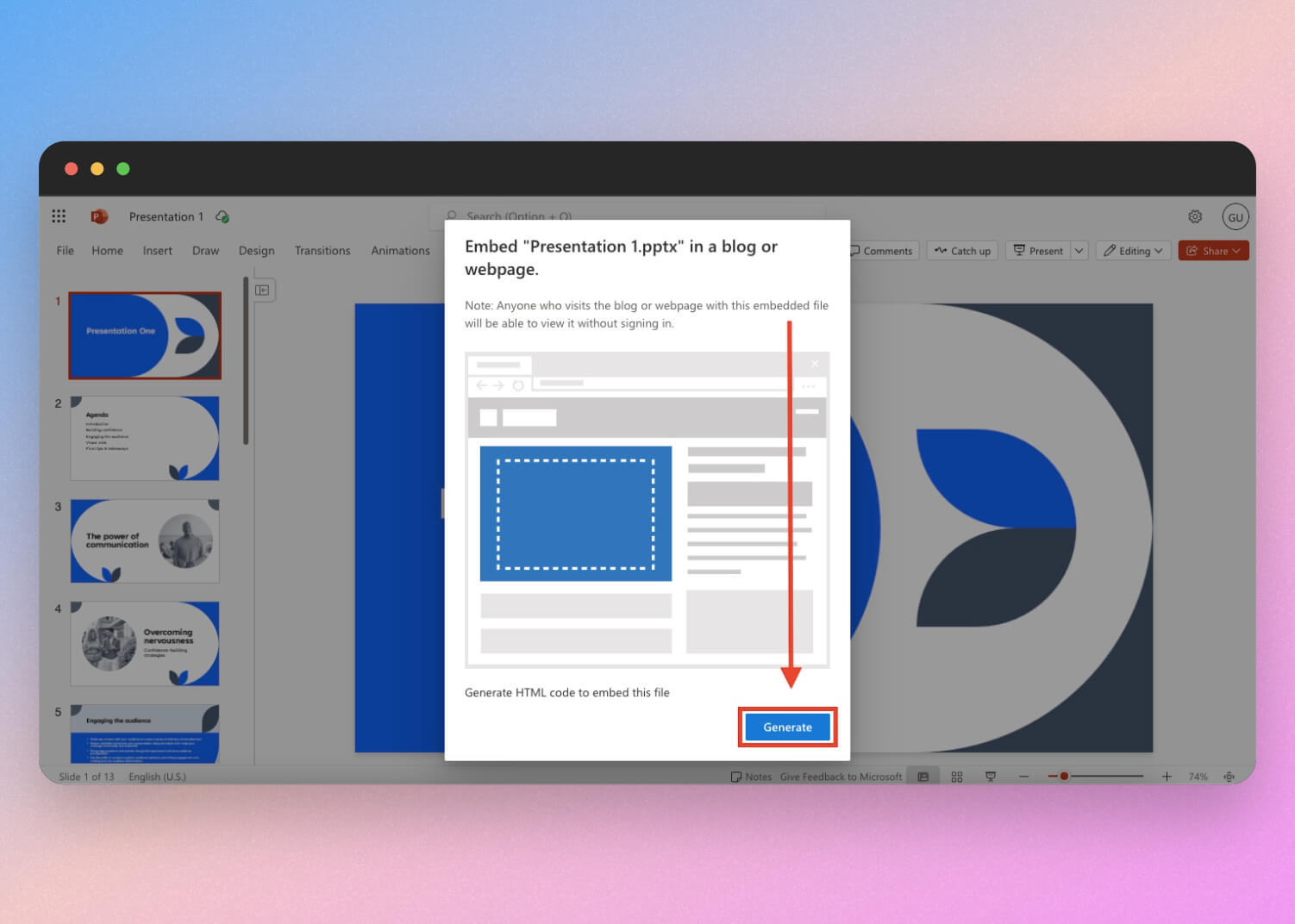 How to embed a PowerPoint in Canvas LMS - SlideSpeak